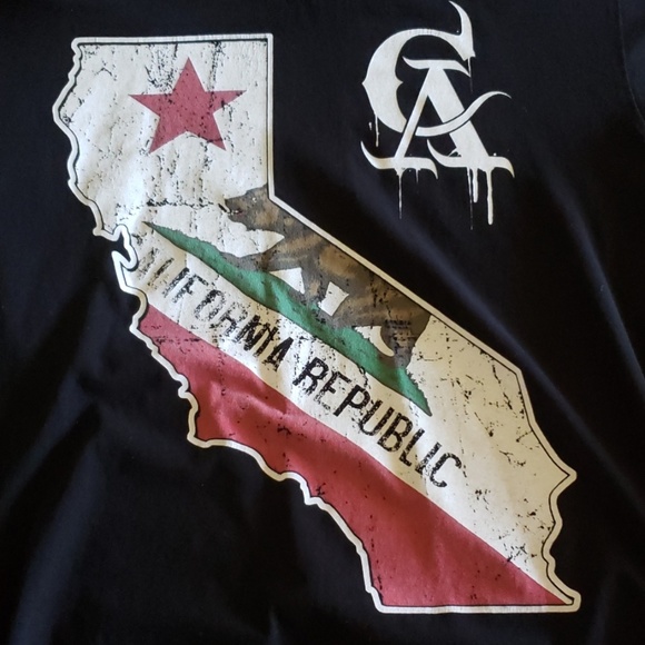 Black Short sleeve graphic tee shirt #California #Cali - Picture 2 of 4